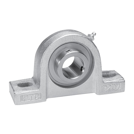 Iptci Pillow Block Ball Bearing Unit, 1.125 in Bore, Nickel Plated Hsg, Hard Chrome Insert, Set Screw Lock CUCNPP206-18